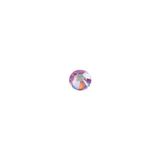 PRESTIGE Crystal, #H2038 Hotfix Round Flatback Rhinestone SS10, Light Rose Shimmer (1 Piece)