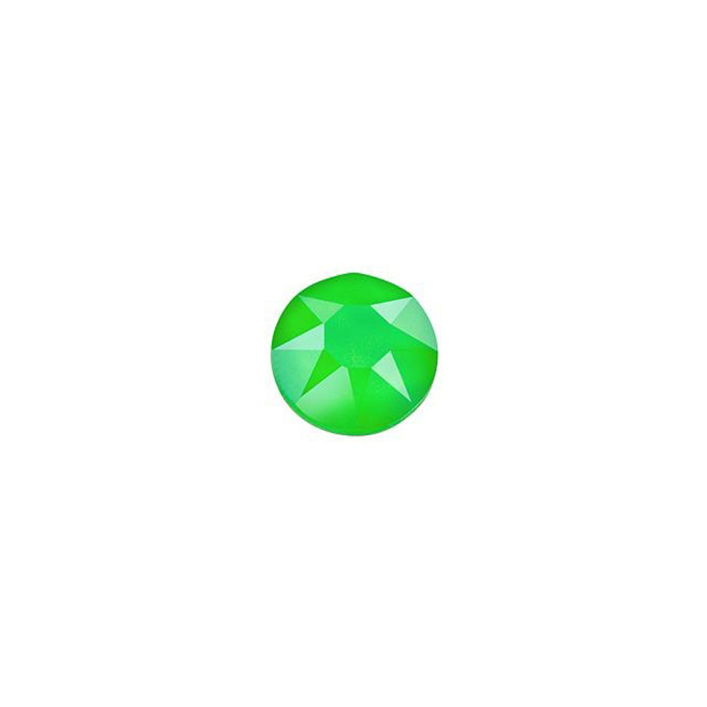 PRESTIGE Crystal, #H2078 Hotfix Round Flatback Rhinestone SS16, Electric Green LacquerPRO (1 Piece)