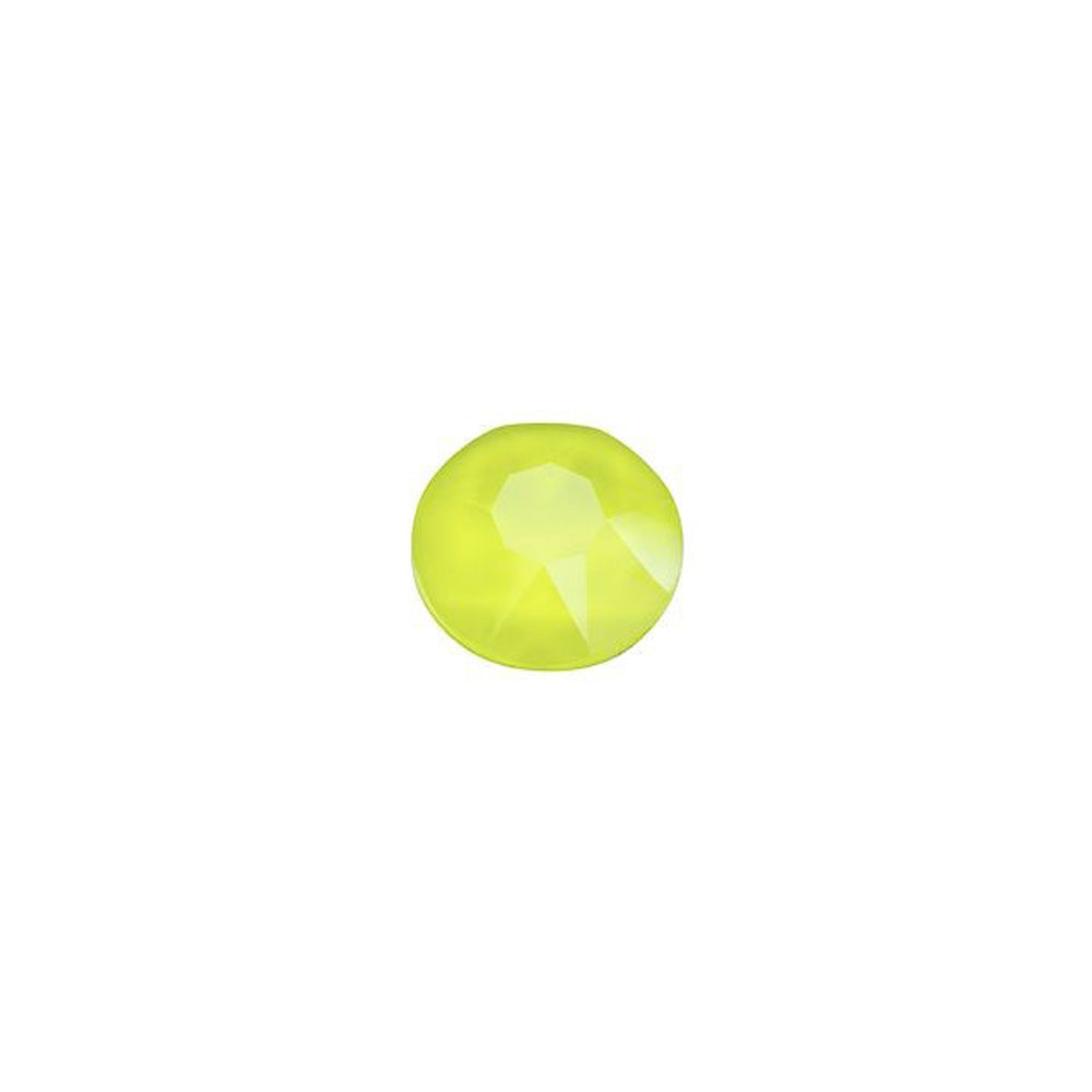 PRESTIGE Crystal, #H2078 Hotfix Round Flatback Rhinestone SS16, Electric Yellow LacquerPRO (1 Piece)