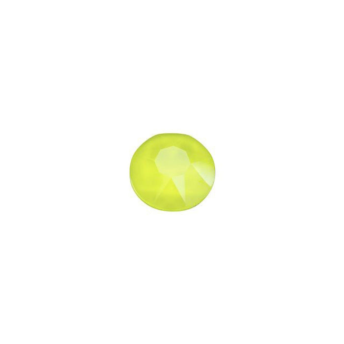 PRESTIGE Crystal, #H2078 Hotfix Round Flatback Rhinestone SS16, Electric Yellow LacquerPRO (1 Piece)