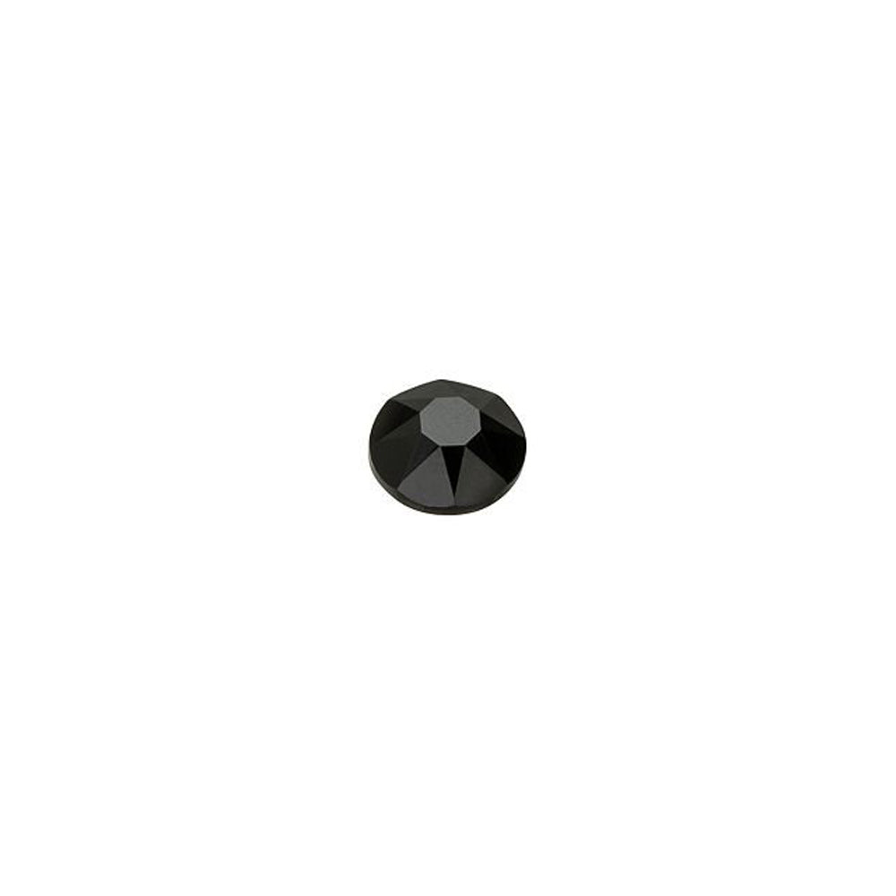 PRESTIGE Crystal, #H2078 Hotfix Round Flatback Rhinestone SS12, Jet (1 Piece)