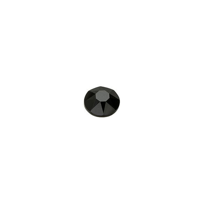 PRESTIGE Crystal, #H2078 Hotfix Round Flatback Rhinestone SS12, Jet (1 Piece)