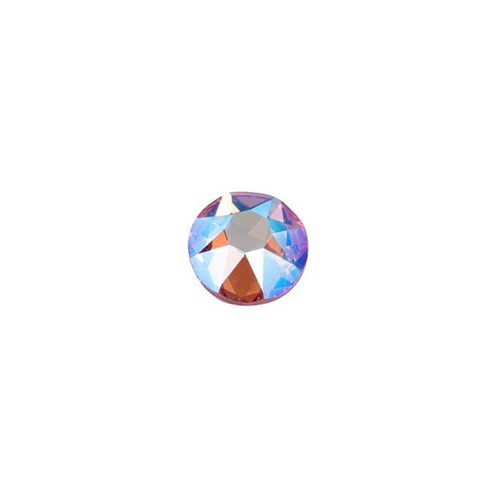 PRESTIGE Crystal, #H2078 Hotfix Round Flatback Rhinestone SS16, Light Rose Shimmer (1 Piece)