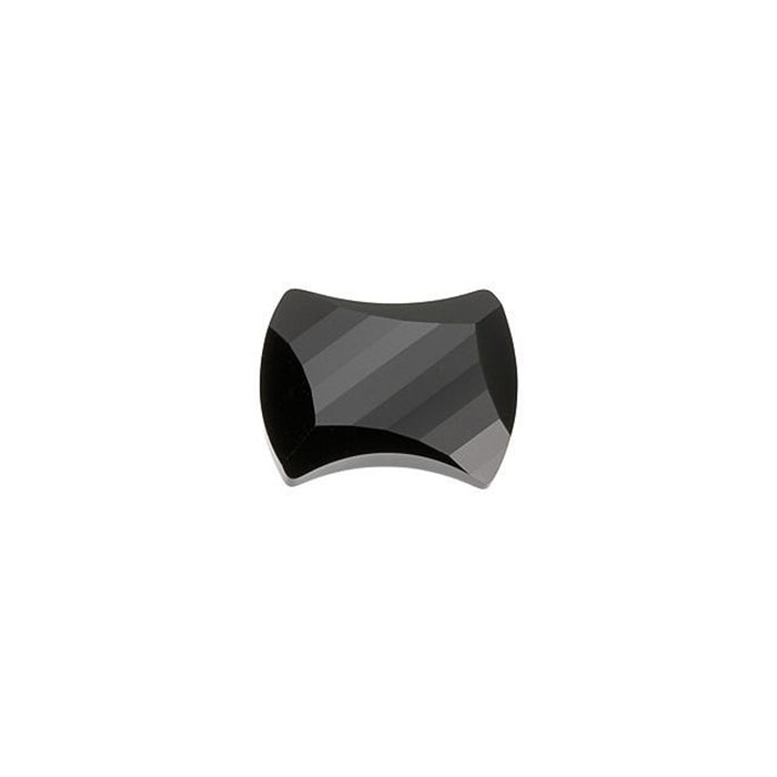 PRESTIGE Crystal, #H2540 Hotfix Curvy Flatback Rhinestone 9x7mm, Jet (1 Piece)