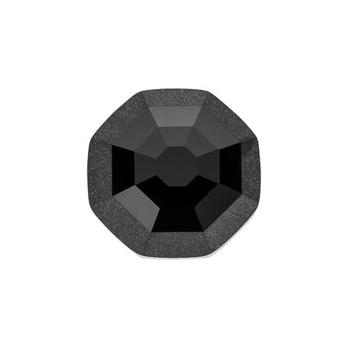 PRESTIGE Crystal, #H2611G Hotfix Solaris Octagon Flatback Rhinestone 10mm, 1/2 Matte Jet (1 Piece)