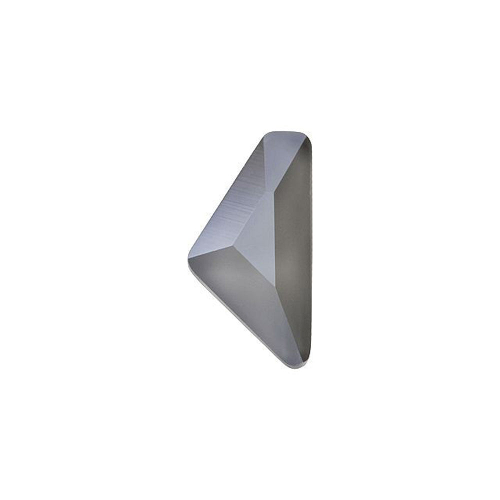 PRESTIGE Crystal, #H2738 Hotfix Triangle Alpha Flatback Rhinestone 10x5mm, Dark Grey Shiny LacquerPRO (1 Piece)