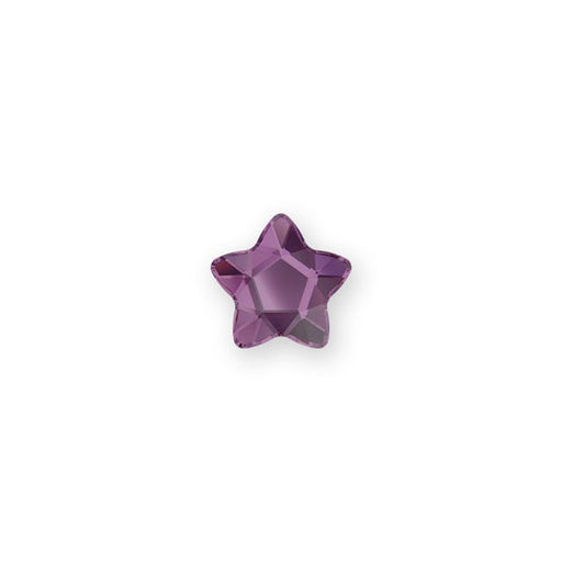 PRESTIGE Crystal, #H2754 Swarovski Hotfix Star Flower Flatback Rhinestone 6mm, Amethyst (1 Piece)