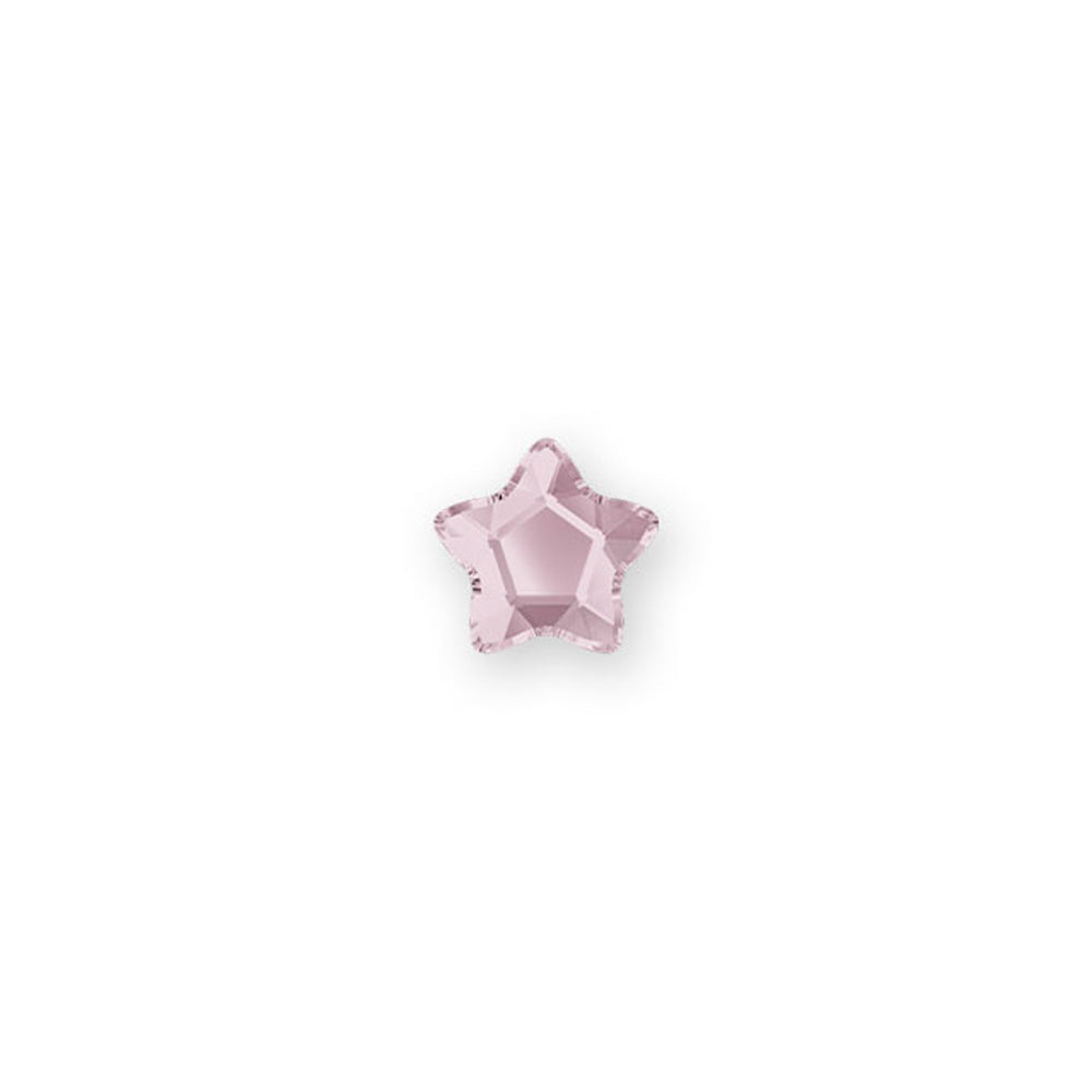PRESTIGE Crystal, #H2754 Hotfix Star Flower Flatback Rhinestone 4mm, Light Rose (1 Piece)