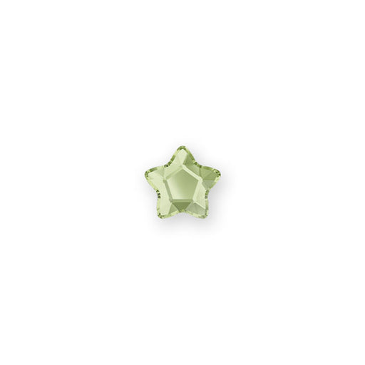 PRESTIGE Crystal, #H2754 Hotfix Star Flower Flatback Rhinestone 4mm, Peridot (1 Piece)