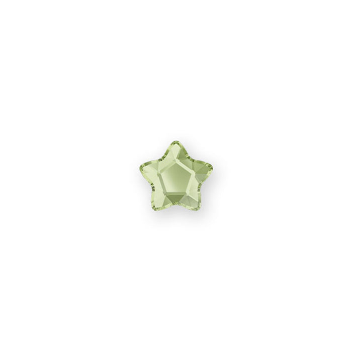 PRESTIGE Crystal, #H2754 Hotfix Star Flower Flatback Rhinestone 4mm, Peridot (1 Piece)