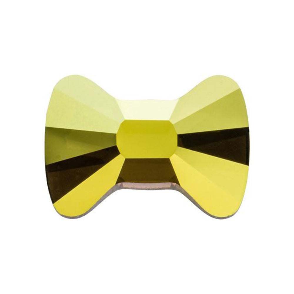 PRESTIGE Crystal, #H2858 Hotfix Bow Tie Flatback Rhinestone 9x6.5mm, Iridescent Green (1 Piece)