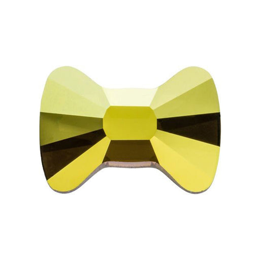 PRESTIGE Crystal, #H2858 Hotfix Bow Tie Flatback Rhinestone 9x6.5mm, Iridescent Green (1 Piece)