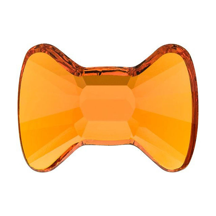 PRESTIGE Crystal, #H2858 Hotfix Bow Tie Flatback Rhinestone 12x8.5mm, Tangerine (1 Piece)