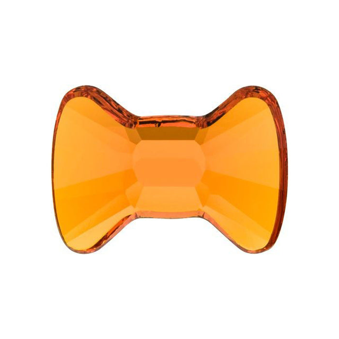 PRESTIGE Crystal, #H2858 Hotfix Bow Tie Flatback Rhinestone 9x6.5mm, Tangerine (1 Piece)