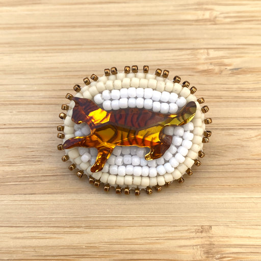 Striped Kitty Brooch