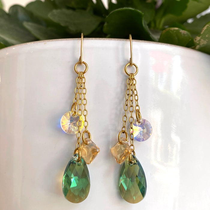 Cascading Crystals Earrings