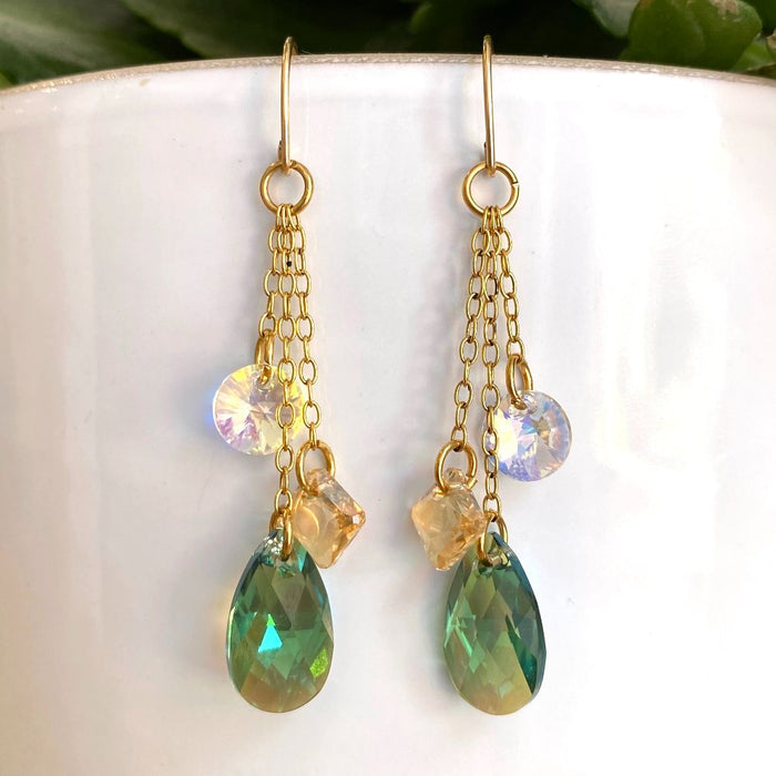 Cascading Crystals Earrings