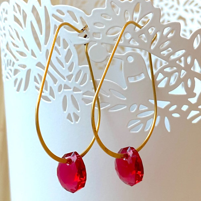 Scarlet Hoop Earrings