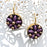 Star Flower Beaded Bezel Earrings