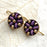 Star Flower Beaded Bezel Earrings