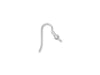 Earring Findings, Earwire with Ball and Coil 19.5mm, Silver Plated (10 Pairs)
