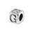 Alphabet Bead, Cube Letter "G" 5.6mm, Sterling Silver (1 Piece)