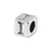Alphabet Bead, Cube Letter "I" 5.6mm, Sterling Silver (1 Piece)