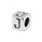 Alphabet Bead, Cube Letter "J" 5.6mm, Sterling Silver (1 Piece)