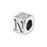Alphabet Bead, Cube Letter "N" 5.6mm, Sterling Silver (1 Piece)
