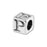 Alphabet Bead, Cube Letter "P" 5.6mm, Sterling Silver (1 Piece)