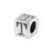 Alphabet Bead, Cube Letter "T" 5.6mm, Sterling Silver (1 Piece)