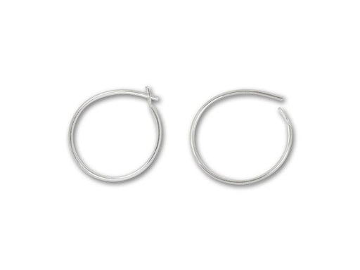 Sterling Silver Endless Beading Hoop 1/2-Inch (2 Pairs)