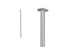 Head Pins, 2 Inches Long and 22 Gauge Thick, Sterling Silver (10 Pieces)