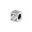 Alphabet Bead, Cube Letter "Z" 4.5mm, Sterling Silver (1 Piece)