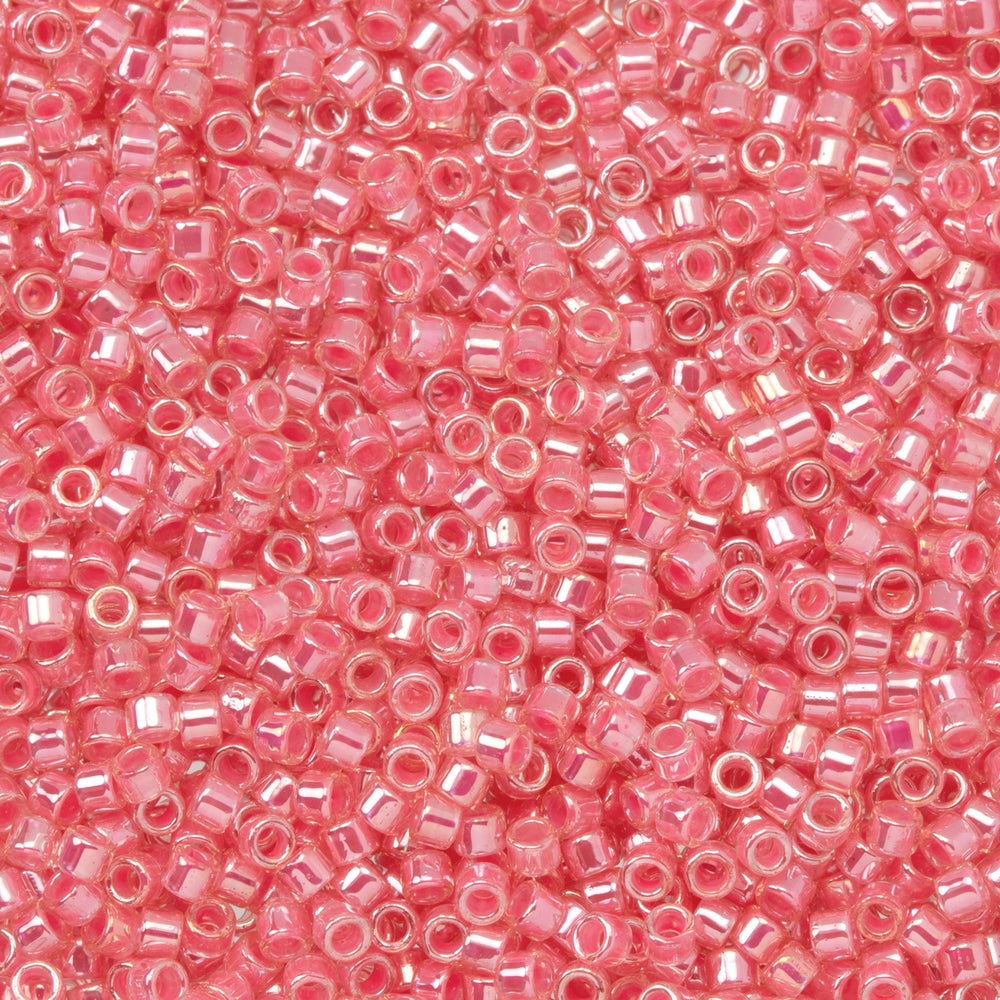 Toho Aiko Seed Beads, 11/0 #1035 'Cotton Candy-Lined Rosaline' (4 Grams)
