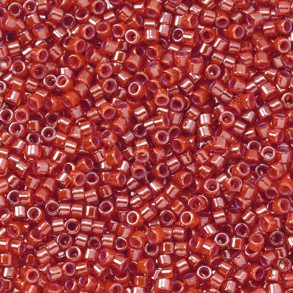 Toho Aiko Seed Beads, 11/0 #1039 'Orange-Lined Lt Hyacinth' (4 Grams)
