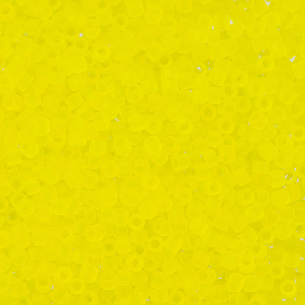 Toho Aiko Seed Beads, 11/0 #12F 'Transparent Frosted Lemon' (4 Grams)