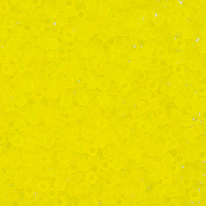 Toho Aiko Seed Beads, 11/0 #12F 'Transparent Frosted Lemon' (4 Grams)
