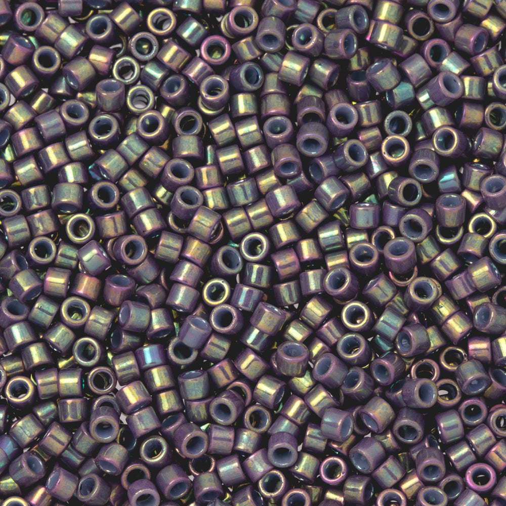 Toho Aiko Seed Beads, 11/0 #1630 'Opaque Plum Rainbow' (4 Grams)