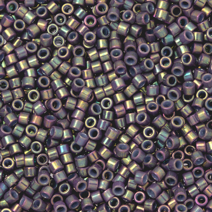 Toho Aiko Seed Beads, 11/0 #1630 'Opaque Plum Rainbow' (4 Grams)
