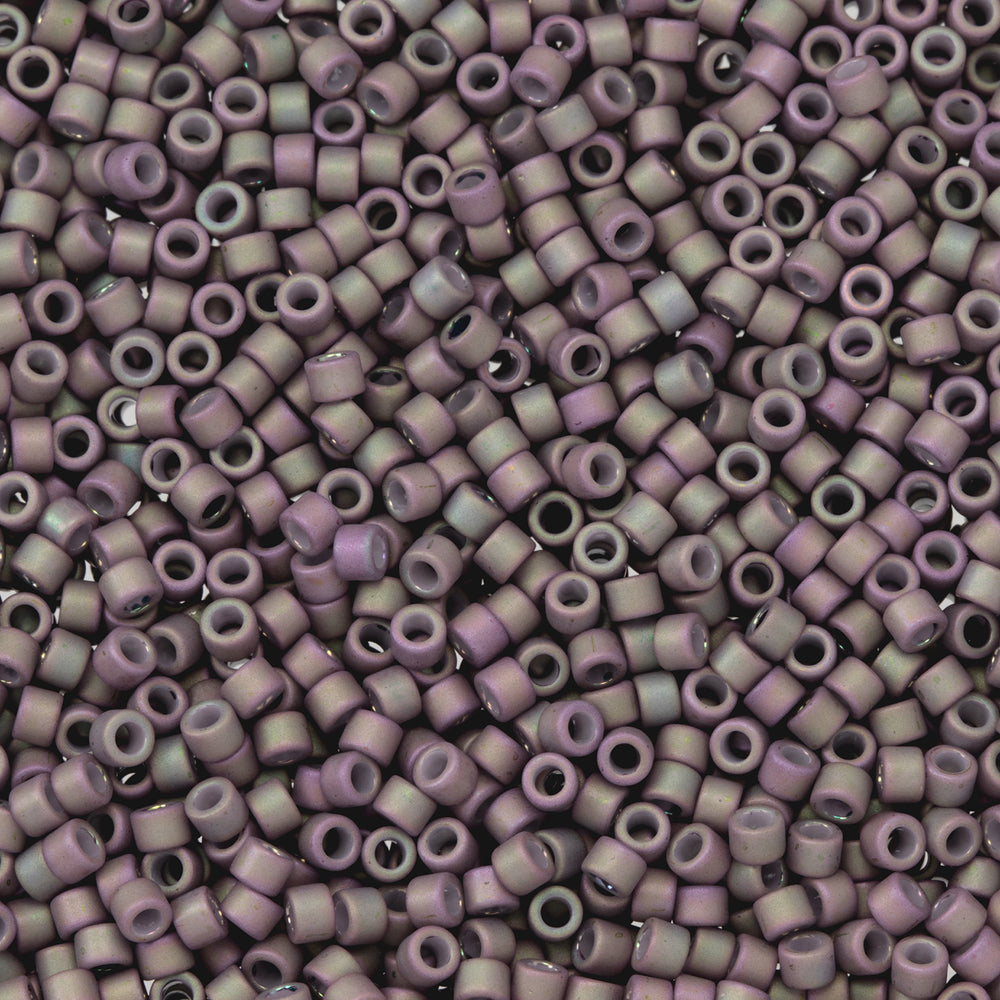 Toho Aiko Seed Beads, 11/0 #1634F 'Opaque Matte Sugar Plum Rainbow' (4 Grams)