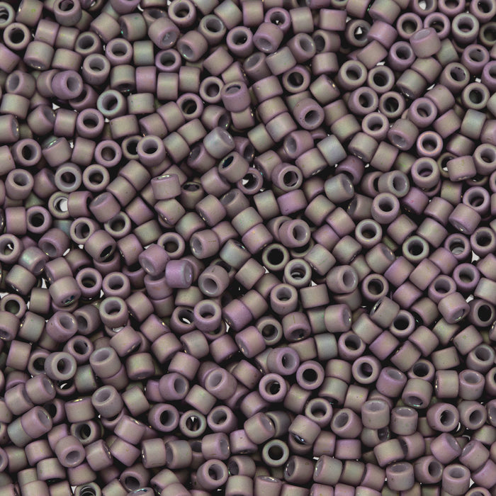 Toho Aiko Seed Beads, 11/0 #1634F 'Opaque Matte Sugar Plum Rainbow' (4 Grams)