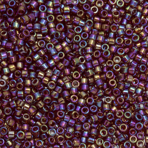 Toho Aiko Seed Beads, 11/0 #165D 'Transparent Garnet Rainbow' (4 Grams)