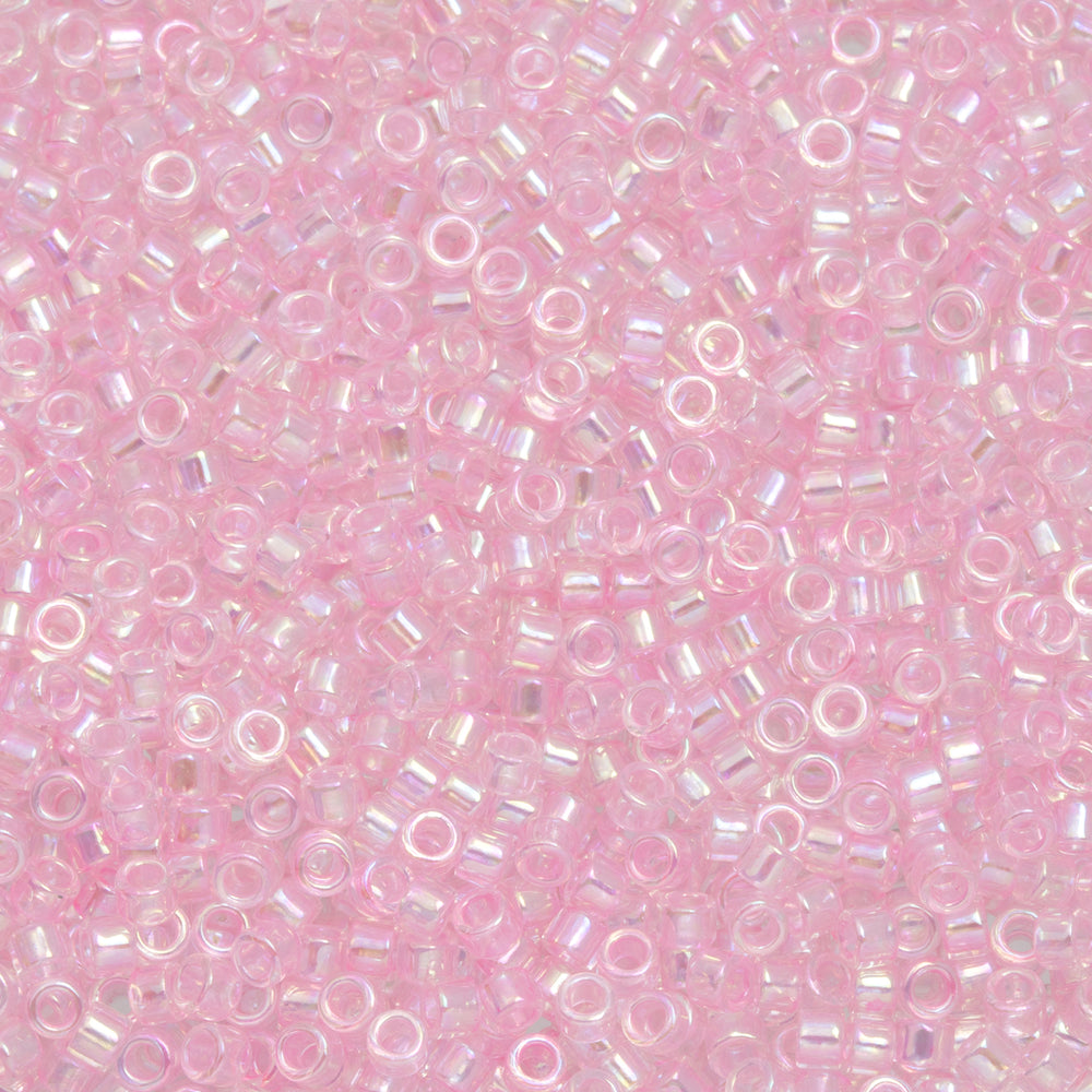 Toho Aiko Seed Beads, 11/0 #171D 'Transparent Ballerina Pink Rainbow' (4 Grams)
