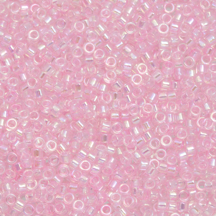 Toho Aiko Seed Beads, 11/0 #171D 'Transparent Ballerina Pink Rainbow' (4 Grams)