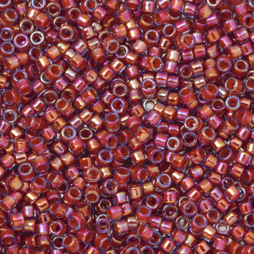 Toho Aiko Seed Beads, 11/0 #1824 'Orange-Lined Alexandrite Rainbow' (4 Grams)