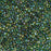 Toho Aiko Seed Beads, 11/0 #1829 'Forest Green-Lined Jonquil Rainbow' (4 Grams)