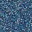 Toho Aiko Seed Beads, 11/0 #1836 'Denim Blue-Lined Lt Amethyst Rainbow' (4 Grams)