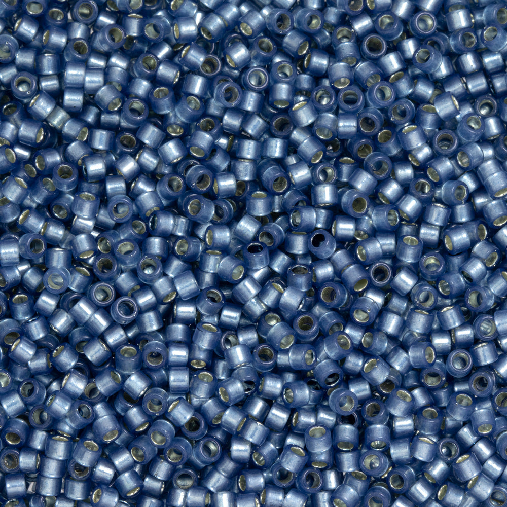 Toho Aiko Seed Beads, 11/0 #2102 'Translucent Silver-Lined Montana Blue' (4 Grams)