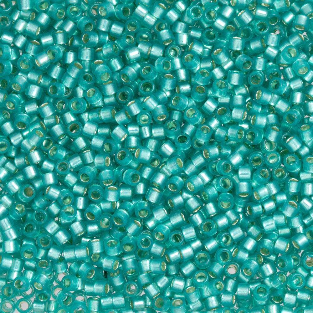 Toho Aiko Seed Beads, 11/0 #2104 'Translucent Silver-Lined Teal' (4 Grams)